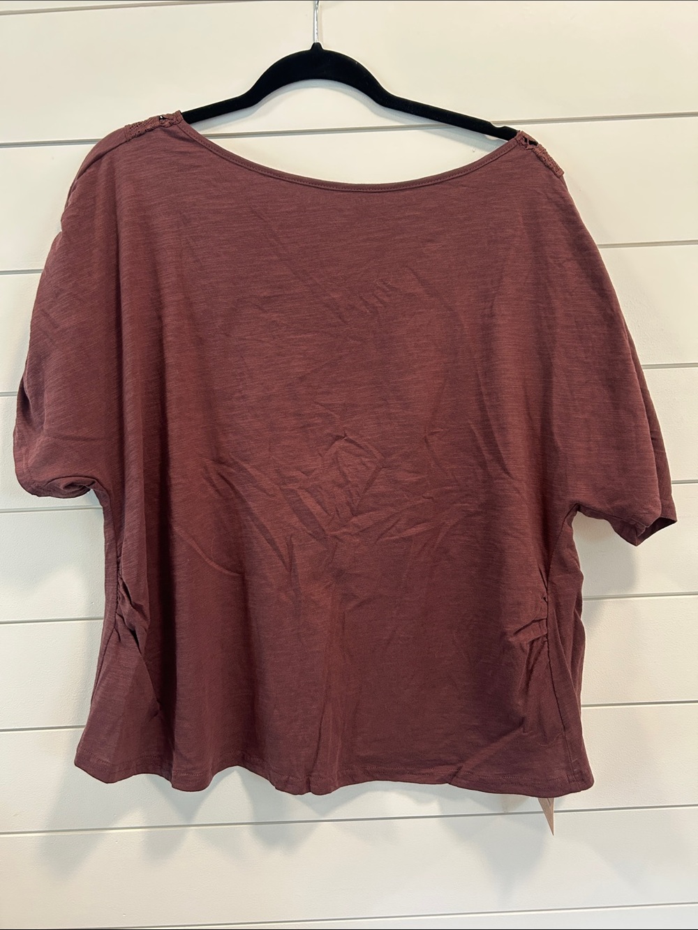 BloomChic Short Sleeve Top in Dusty Mauve